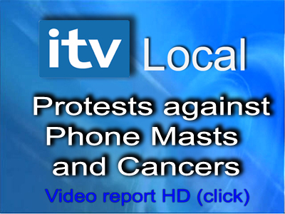 itv local protest phone masts and cancers video report